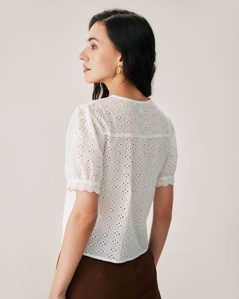 Women Woven Cotton Blouses Tops - RIHOAS