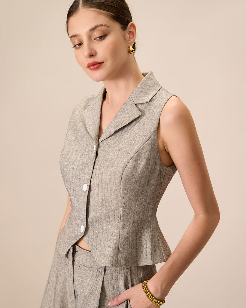 Women Woven Polyester Blended Vest Tops - RIHOAS