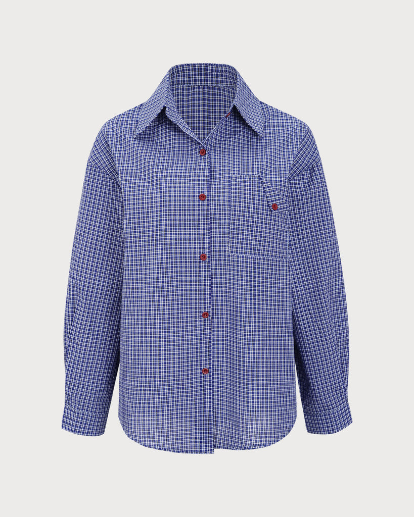 Blue Plaid Pocket Shirt