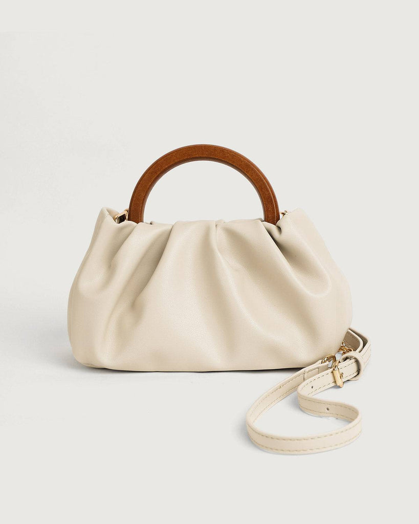 The Solid Ruched Handbag - RIHOAS