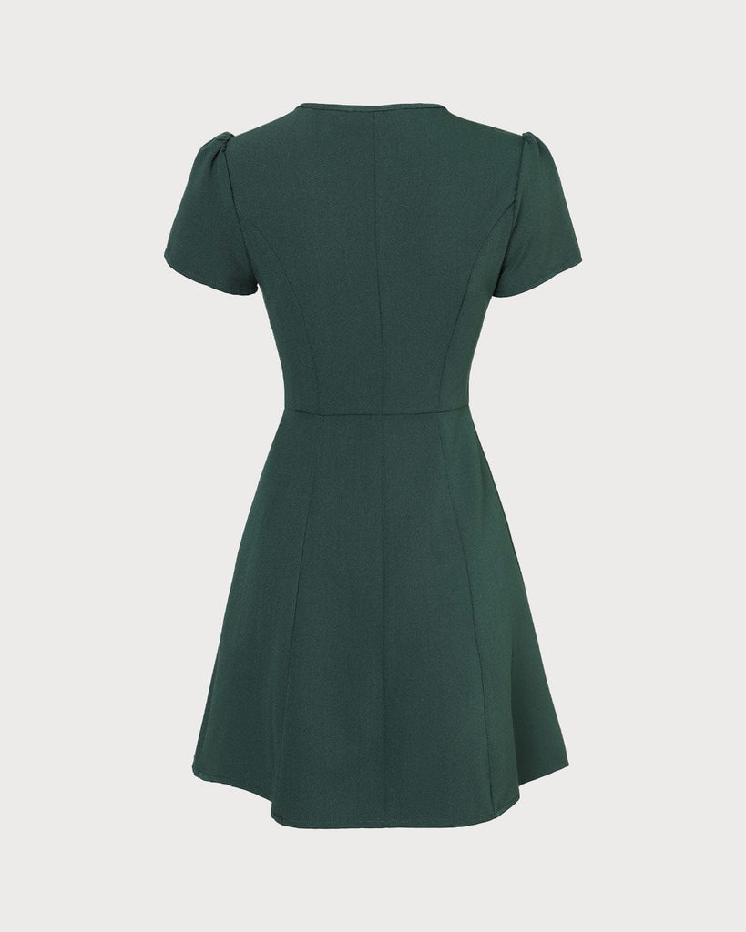 The Solid V-Neck Shirt Dress Dresses - RIHOAS